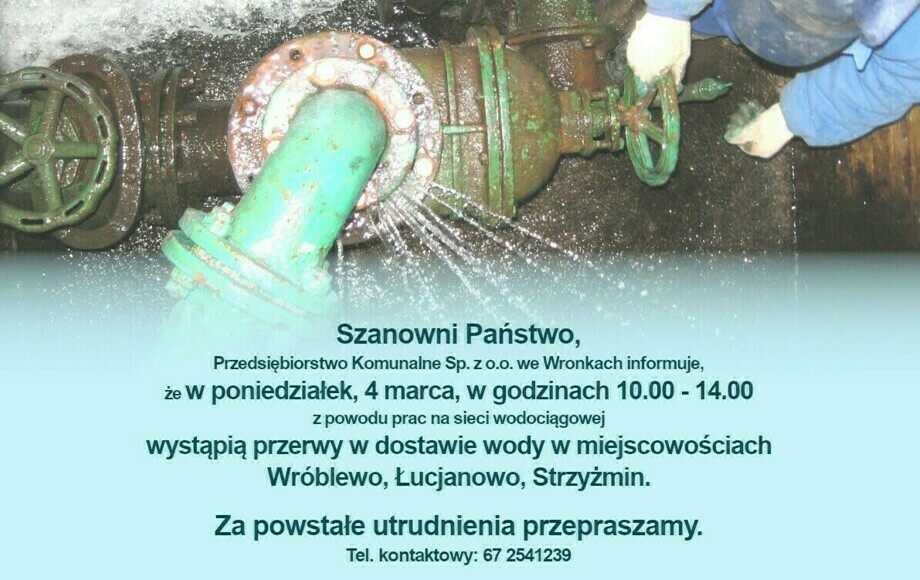 Zdjęcie do Przerwa w dostawie wody
