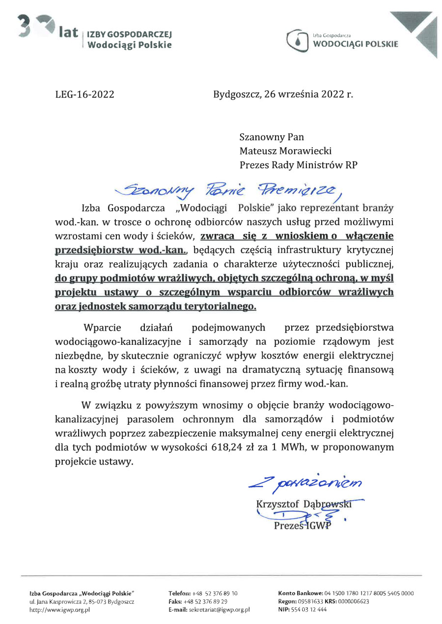 Pismo do Premiera RP