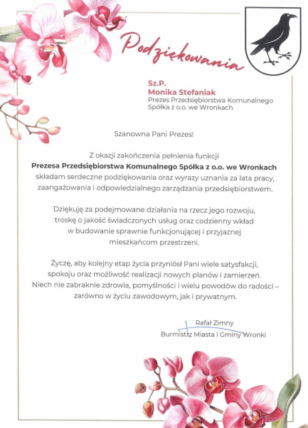 Pożegnanie Pani Prezes i&nbsp;powitanie Pana Prezesa