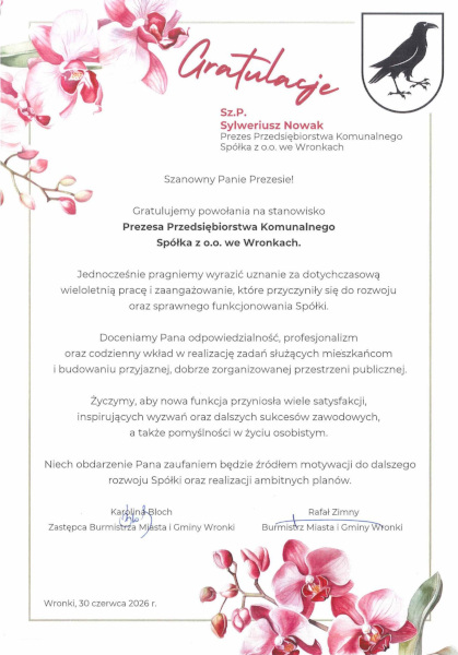 Pożegnanie Pani Prezes i&nbsp;powitanie Pana Prezesa