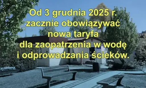 Ogłoszenie nowej taryfy
