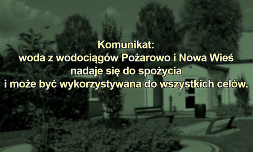 Komunikat w sprawie jakości wody